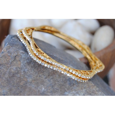 Heaxagonal Diamond Bangles